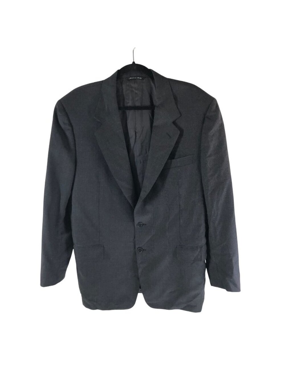 Canali Milano Mens Charcoal Gray Wool Two-Button Suit Jacket Blazer IT 52R US 42